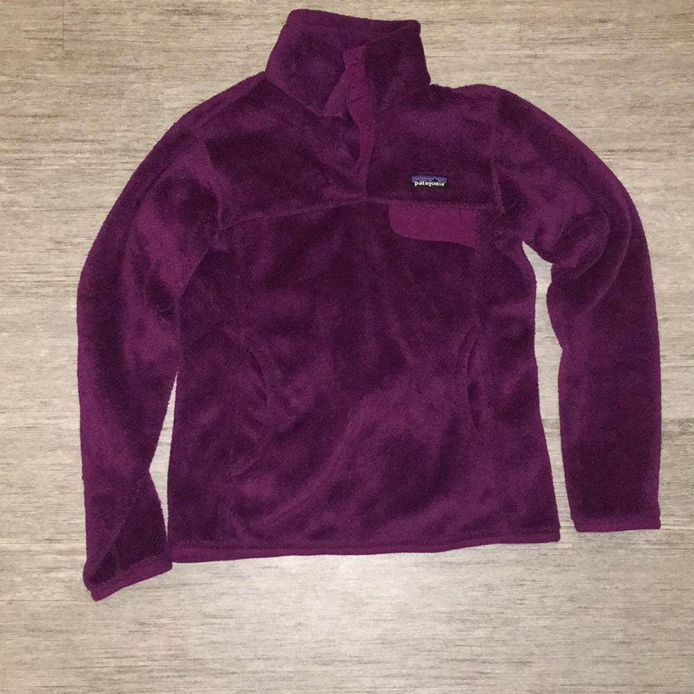 Patagonia purple fleece snap-t pullover